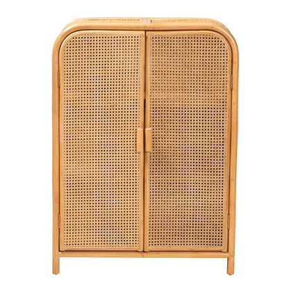 bali & pari - Curacao Storage Cabinet in Light honey - Curacao-Light Honey Rattan-Medium-Cabinet view 3