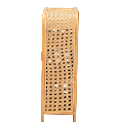 bali & pari - Curacao Storage Cabinet in Light honey - Curacao-Light Honey Rattan-Medium-Cabinet view 4