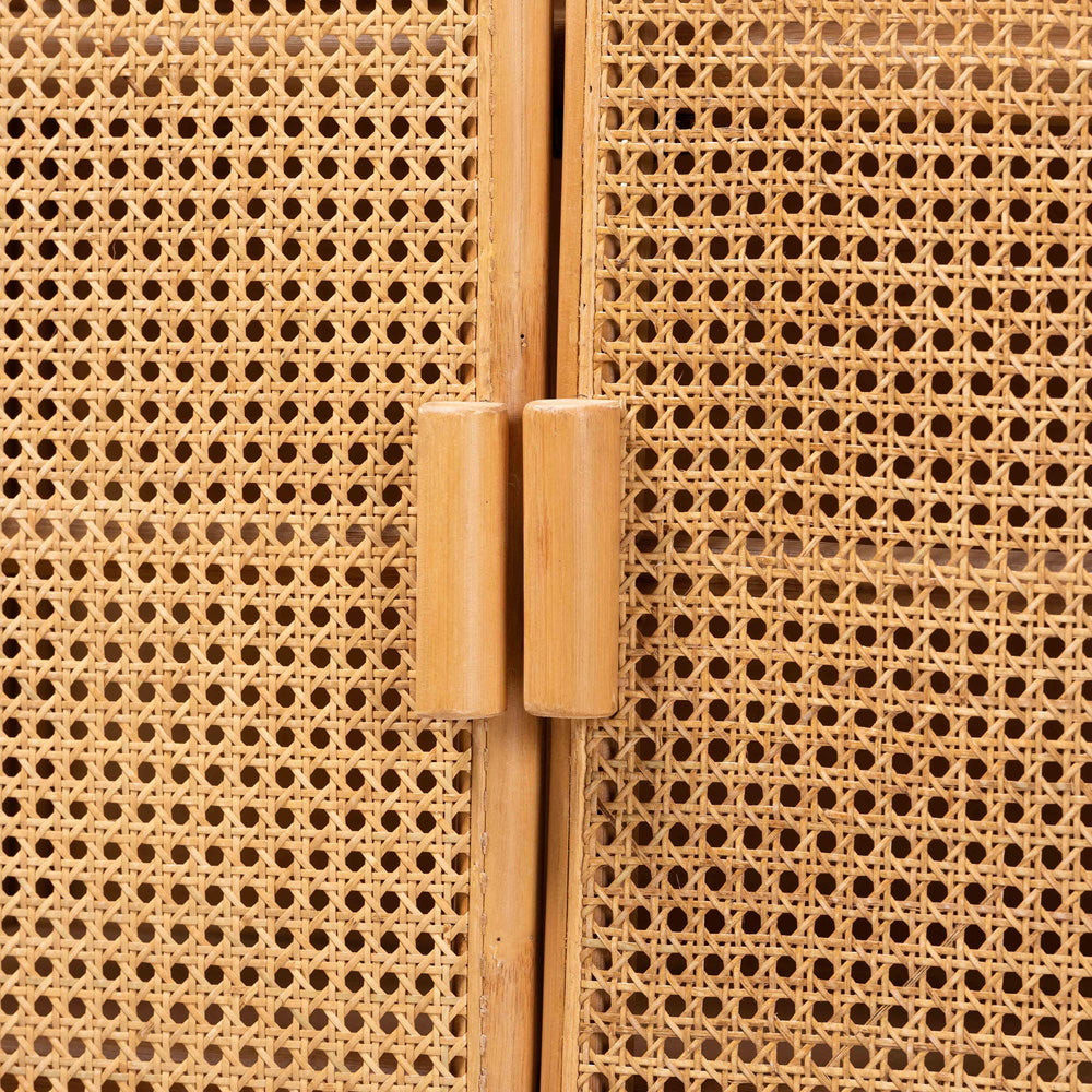 bali & pari - Curacao Storage Cabinet in Light honey - Curacao-Light Honey Rattan-Medium-Cabinet view 5