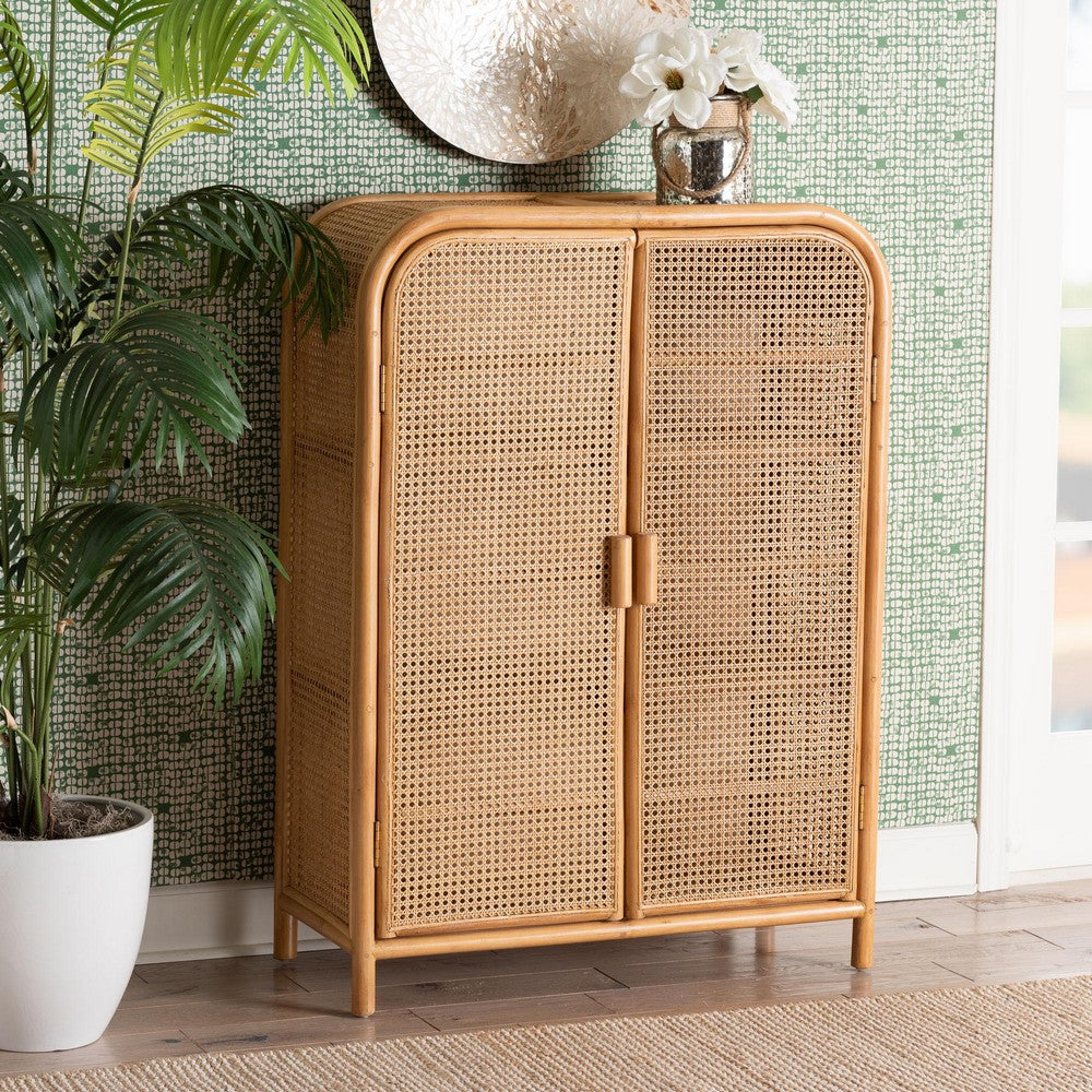 bali & pari - Curacao Storage Cabinet in Light honey - Curacao-Light Honey Rattan-Medium-Cabinet view 8