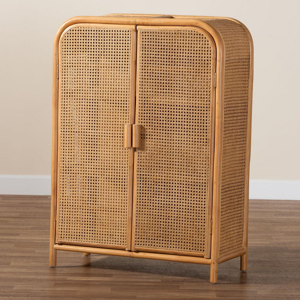 bali & pari - Curacao Storage Cabinet in Light honey - Curacao-Light Honey Rattan-Medium-Cabinet view 9