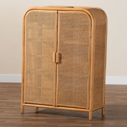 bali & pari - Curacao Storage Cabinet in Light honey - Curacao-Light Honey Rattan-Medium-Cabinet view 9