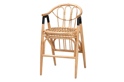 bali & pari  - Cyntia Counter Stool - Cyntia-Rattan-CS view 1