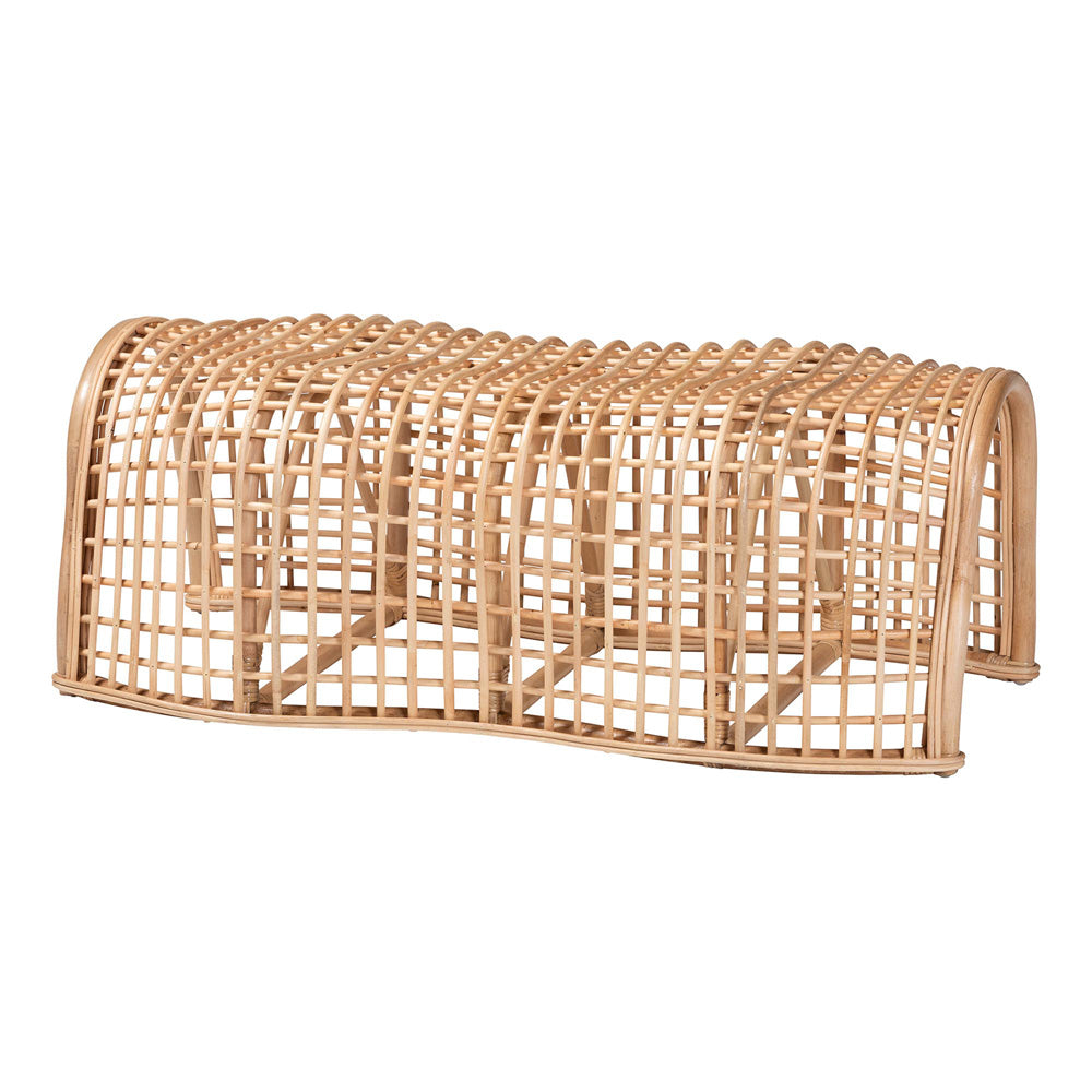bali & pari  - Daiki Bench in Natural - Daiki-Rattan Pitrit Decor-Bench view 1