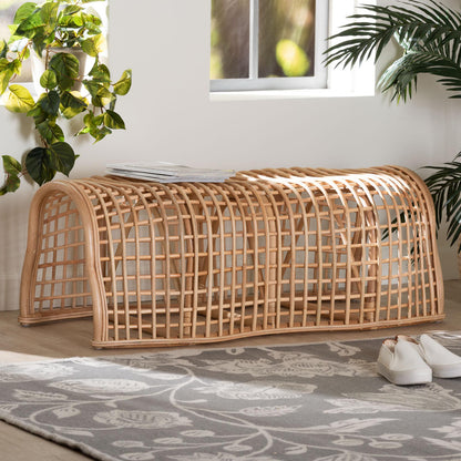 bali & pari  - Daiki Bench in Natural - Daiki-Rattan Pitrit Decor-Bench view 6