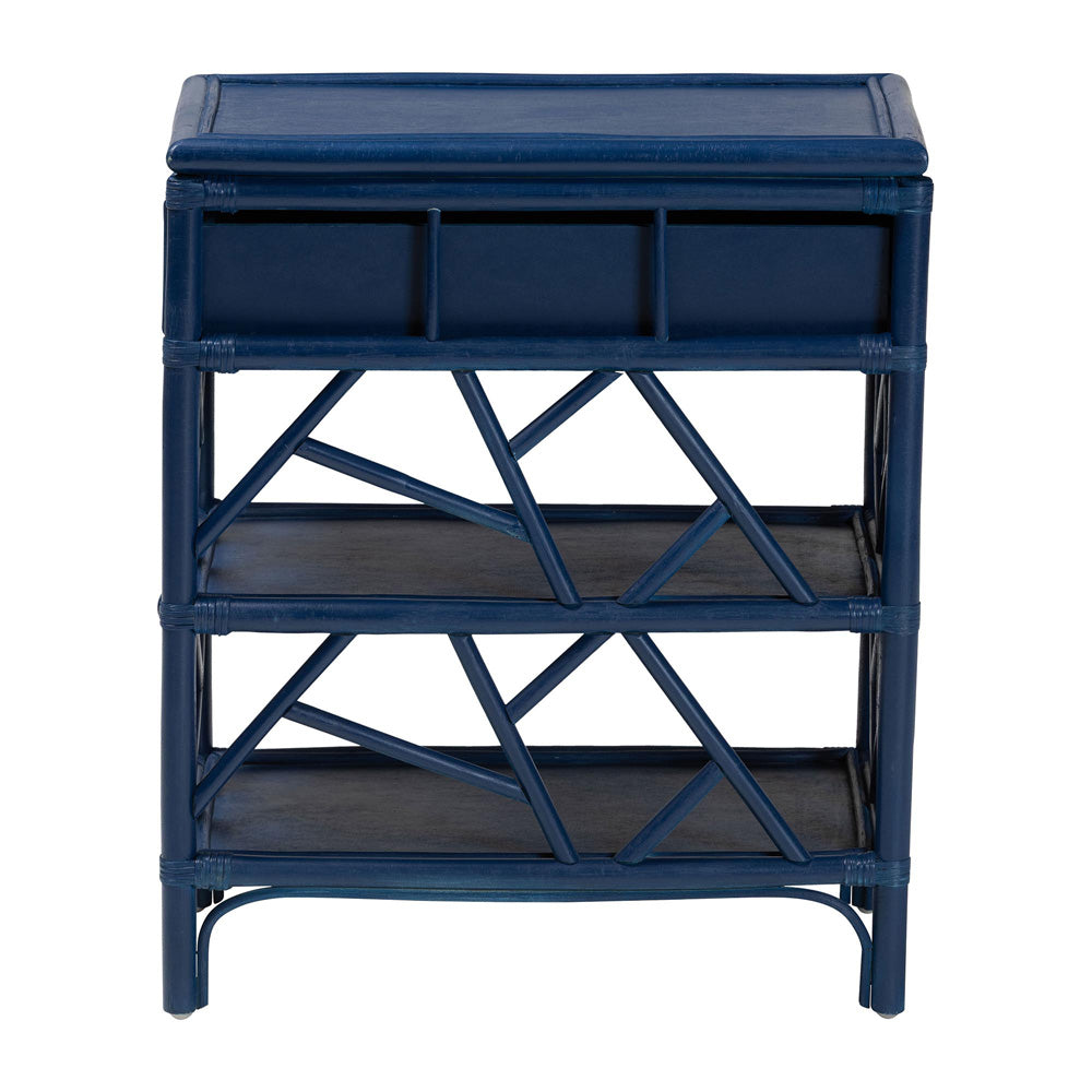 bali & pari - Daina Nightstand in Blue - WS118B-Medium Knob-Royal Blue-Rattan-NS view 5