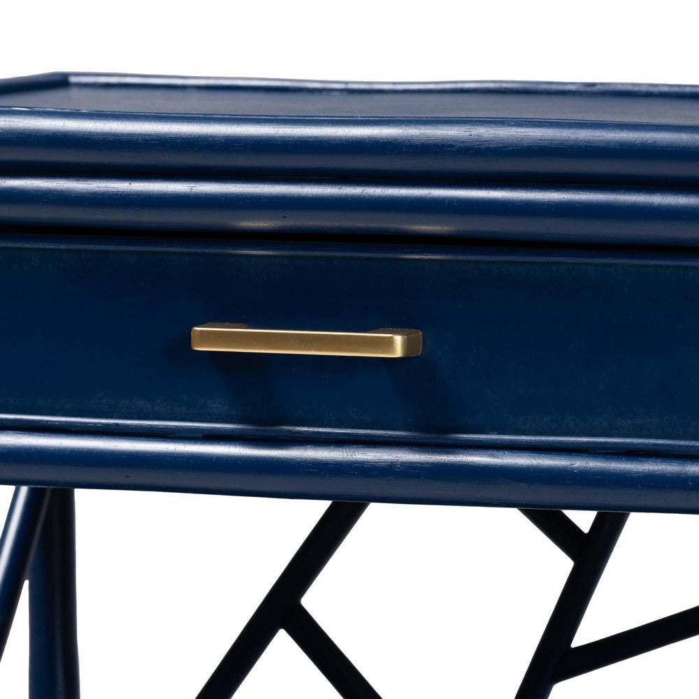 bali & pari - Daina Nightstand in Blue - WS118B-Medium Knob-Royal Blue-Rattan-NS view 6