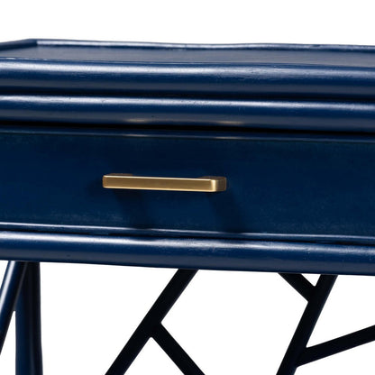 bali & pari - Daina Nightstand in Blue - WS118B-Medium Knob-Royal Blue-Rattan-NS view 6