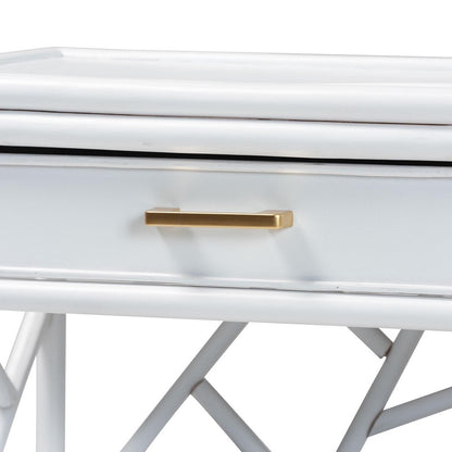bali & pari - Daina Nightstand in White - WS118B-Medium Knob-White-Rattan-NS view 6