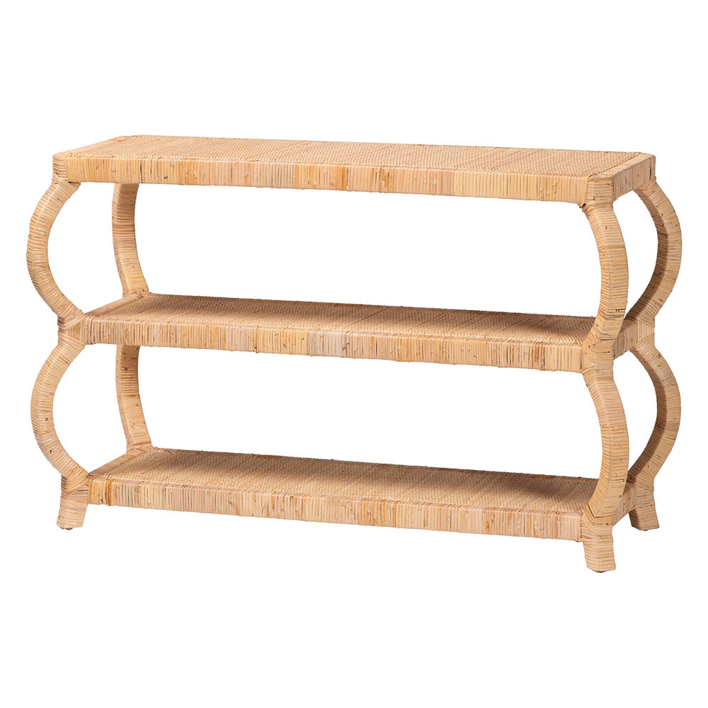 bali & pari - Dalida Console Table in Natural - WS104-Natural Rattan-Console Table view 1