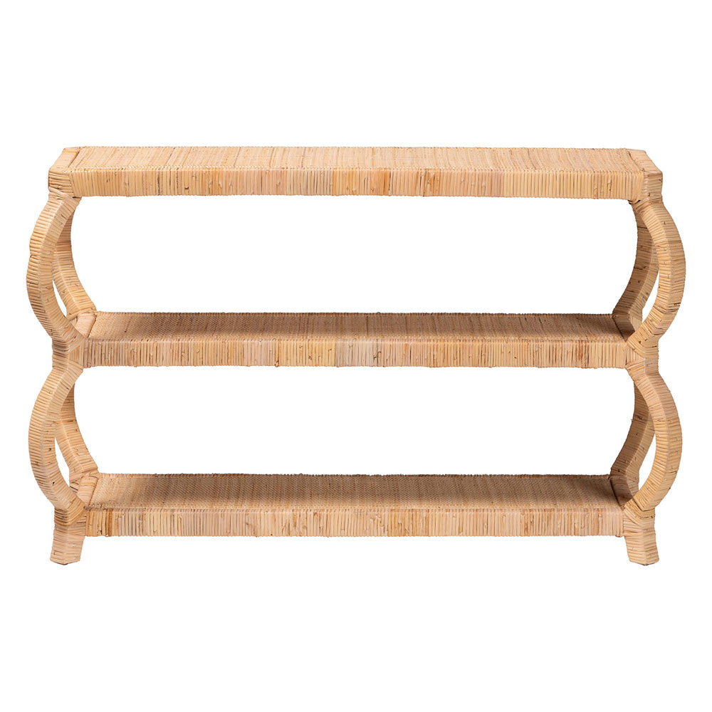 bali & pari - Dalida Console Table in Natural - WS104-Natural Rattan-Console Table view 2