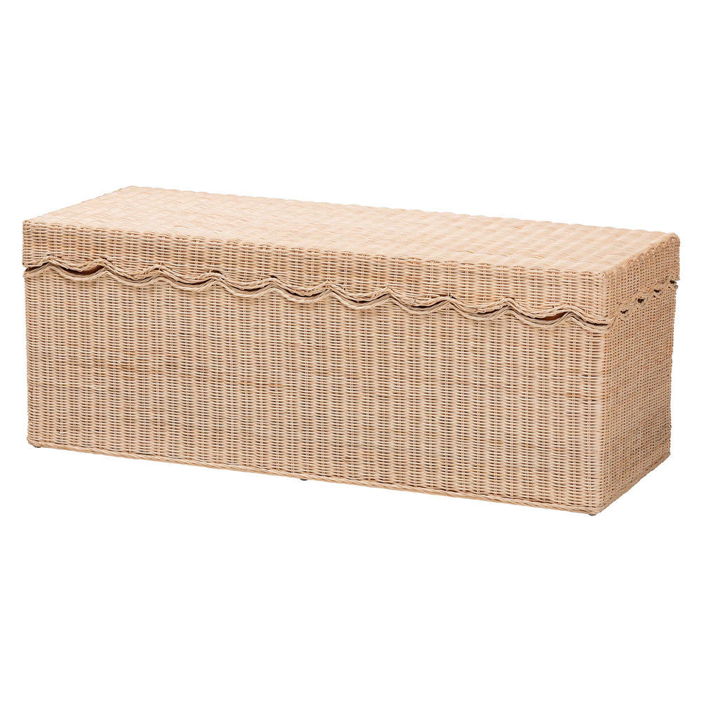 bali & pari - Damita Storage Bench in Natural - WS127-Natural Rattan-Storage Bench view 1