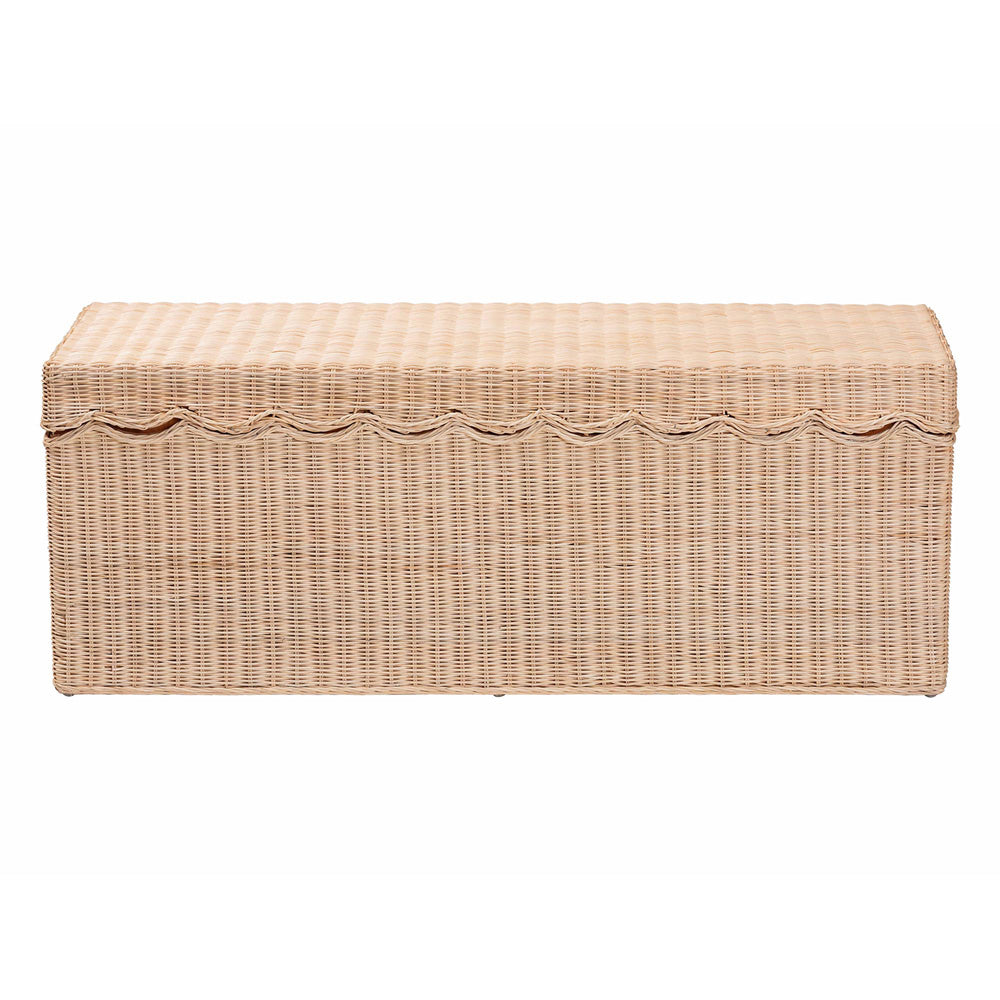 bali & pari - Damita Storage Bench in Natural - WS127-Natural Rattan-Storage Bench view 3
