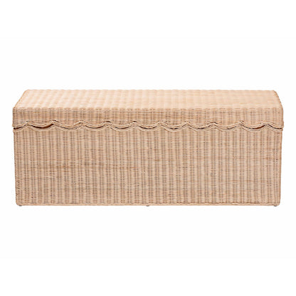 bali & pari - Damita Storage Bench in Natural - WS127-Natural Rattan-Storage Bench view 3