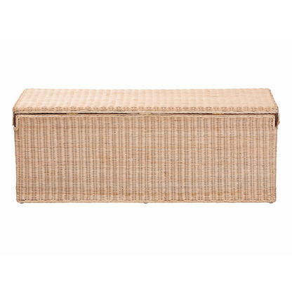 bali & pari - Damita Storage Bench in Natural - WS127-Natural Rattan-Storage Bench view 5
