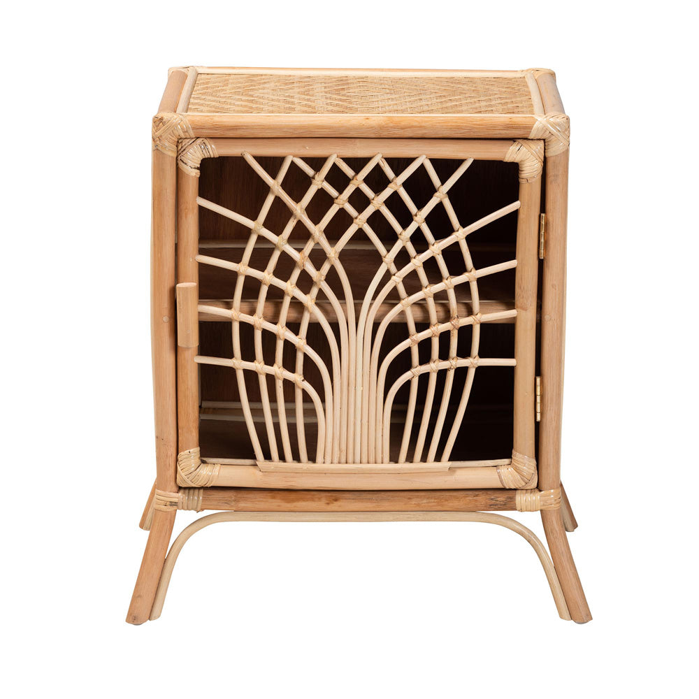 bali & pari - Danna Nightstand in Natural Brown - WS025-Rattan-NS view 3