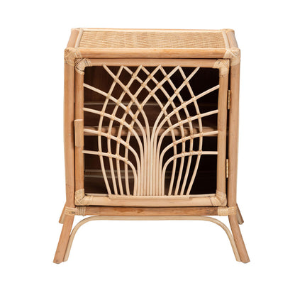 bali & pari - Danna Nightstand in Natural Brown - WS025-Rattan-NS view 3