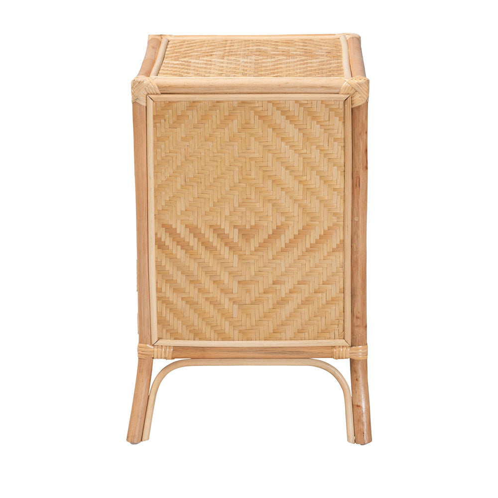 bali & pari - Danna Nightstand in Natural Brown - WS025-Rattan-NS view 4