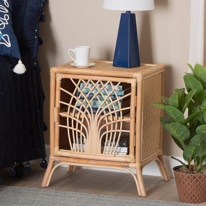 bali & pari - Danna Nightstand in Natural Brown - WS025-Rattan-NS view 8