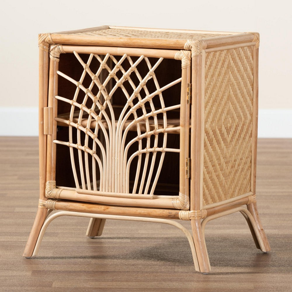 bali & pari - Danna Nightstand in Natural Brown - WS025-Rattan-NS view 9