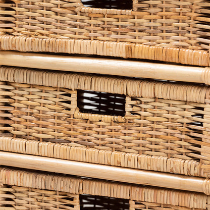 bali & pari - Dariana Storage Cabinet in Natural Brown - RBS018-Rattan-6DW-Cabinet view 6