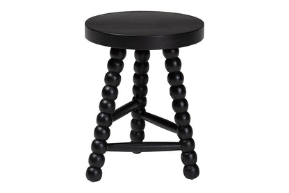 bali & pari - David Accent Stool - David-Black Wooden-Stool view 2
