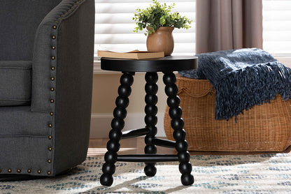 bali & pari - David Accent Stool - David-Black Wooden-Stool view 5