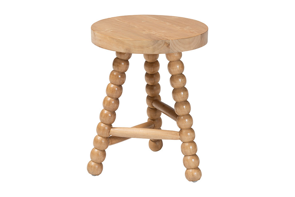 bali & pari - David Accent Stool - David-Natural Wooden-Stool view 1