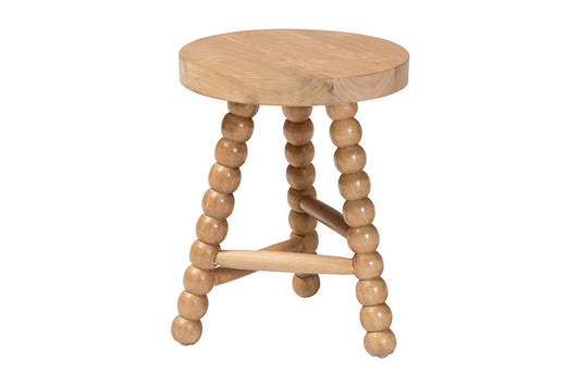 bali & pari - David Accent Stool - David-Natural Wooden-Stool view 1