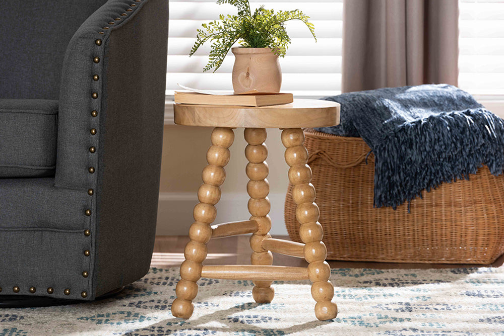 bali & pari - David Accent Stool - David-Natural Wooden-Stool view 5
