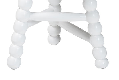 bali & pari - David Accent Stool - David-White Wooden-Stool view 3