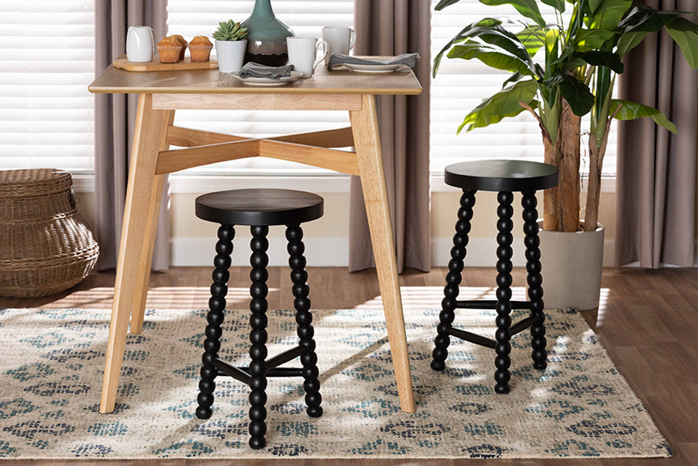 bali & pari - David Counter Stool - Juan-Black Wooden-CS view 5