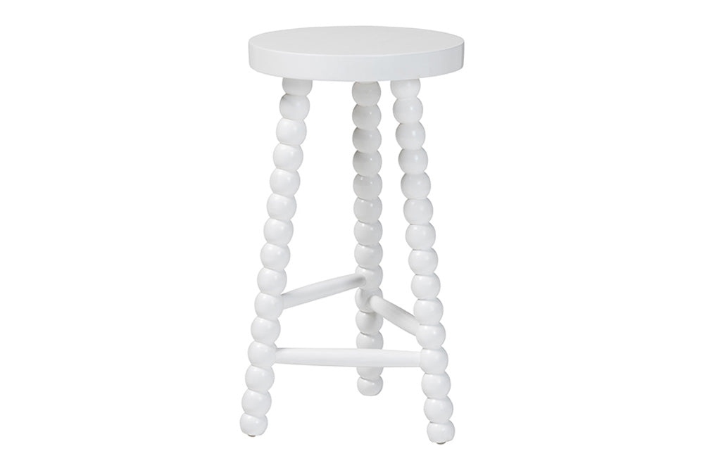 bali & pari - David Counter Stool - Juan-White Wooden-CS view 1