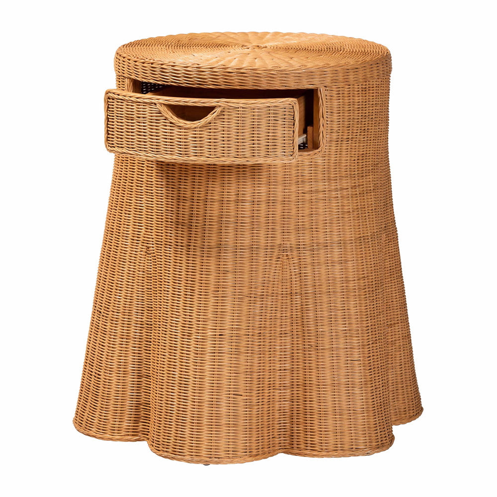 bali & pari - Dayo Console Table in Light Honey - Dayo-Light Honey Wicker-End Table view 2
