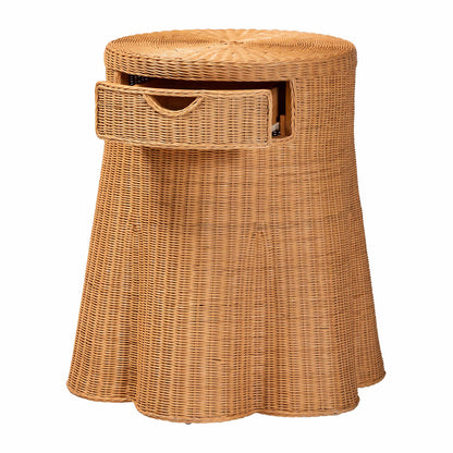 bali & pari - Dayo Console Table in Light Honey - Dayo-Light Honey Wicker-End Table view 2