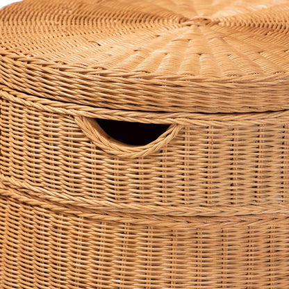 bali & pari - Dayo Console Table in Light Honey - Dayo-Light Honey Wicker-End Table view 6