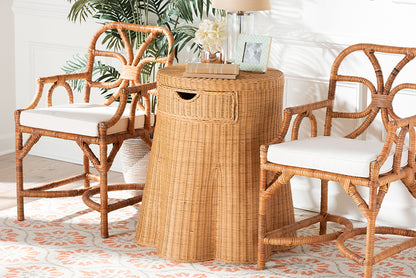 bali & pari - Dayo Console Table in Light Honey - Dayo-Light Honey Wicker-End Table view 10
