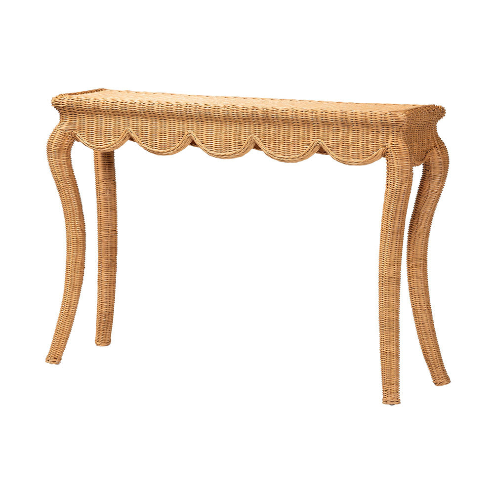 bali & pari - Deborah Console Table in Light Honey - Debora-Light Honey Rattan-Console Table view 1