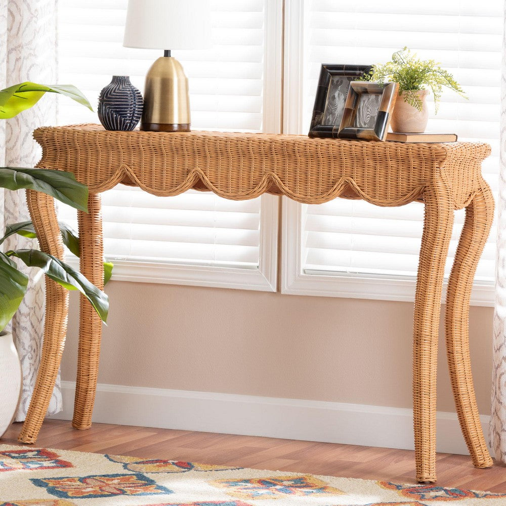 bali & pari - Deborah Console Table in Light Honey - Debora-Light Honey Rattan-Console Table view 7