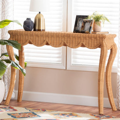 bali & pari - Deborah Console Table in Light Honey - Debora-Light Honey Rattan-Console Table view 7