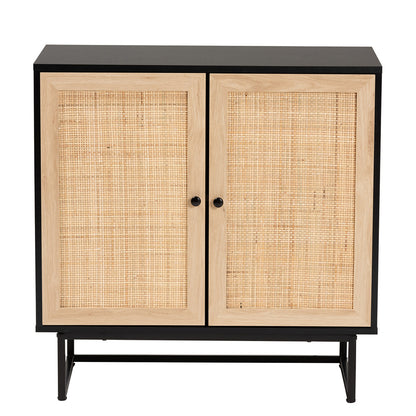 bali & pari - Declan Storage Cabinet in Espresso Brown/Black - LCF20009-Rattan-Storage Cabinet view 3