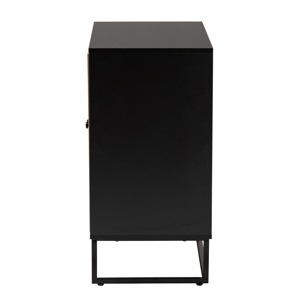 bali & pari - Declan Storage Cabinet in Espresso Brown/Black - LCF20009-Rattan-Storage Cabinet view 4