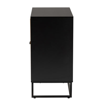 bali & pari - Declan Storage Cabinet in Espresso Brown/Black - LCF20009-Rattan-Storage Cabinet view 4