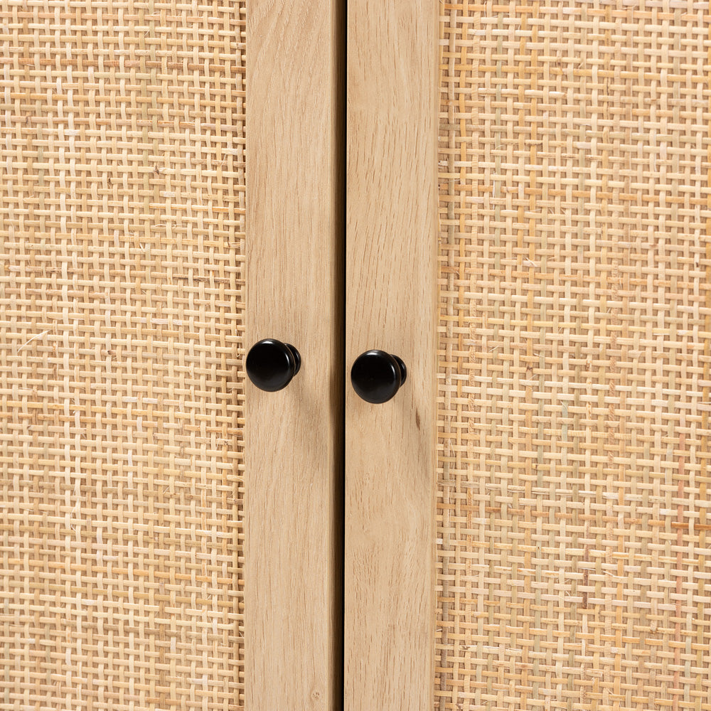 bali & pari - Declan Storage Cabinet in Espresso Brown/Black - LCF20009-Rattan-Storage Cabinet view 5