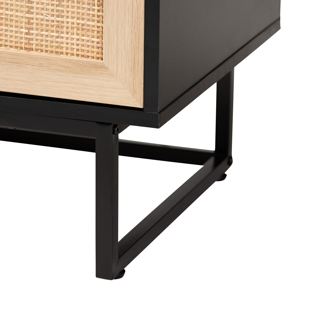 bali & pari - Declan Storage Cabinet in Espresso Brown/Black - LCF20009-Rattan-Storage Cabinet view 6