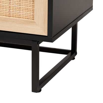 bali & pari - Declan Storage Cabinet in Espresso Brown/Black - LCF20009-Rattan-Storage Cabinet view 6