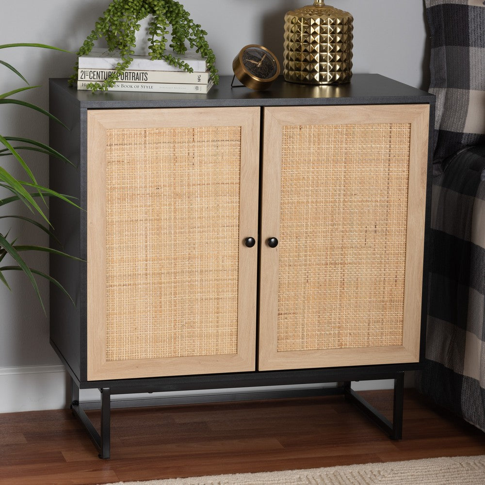 bali & pari - Declan Storage Cabinet in Espresso Brown/Black - LCF20009-Rattan-Storage Cabinet view 8