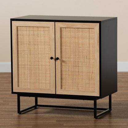 bali & pari - Declan Storage Cabinet in Espresso Brown/Black - LCF20009-Rattan-Storage Cabinet view 9
