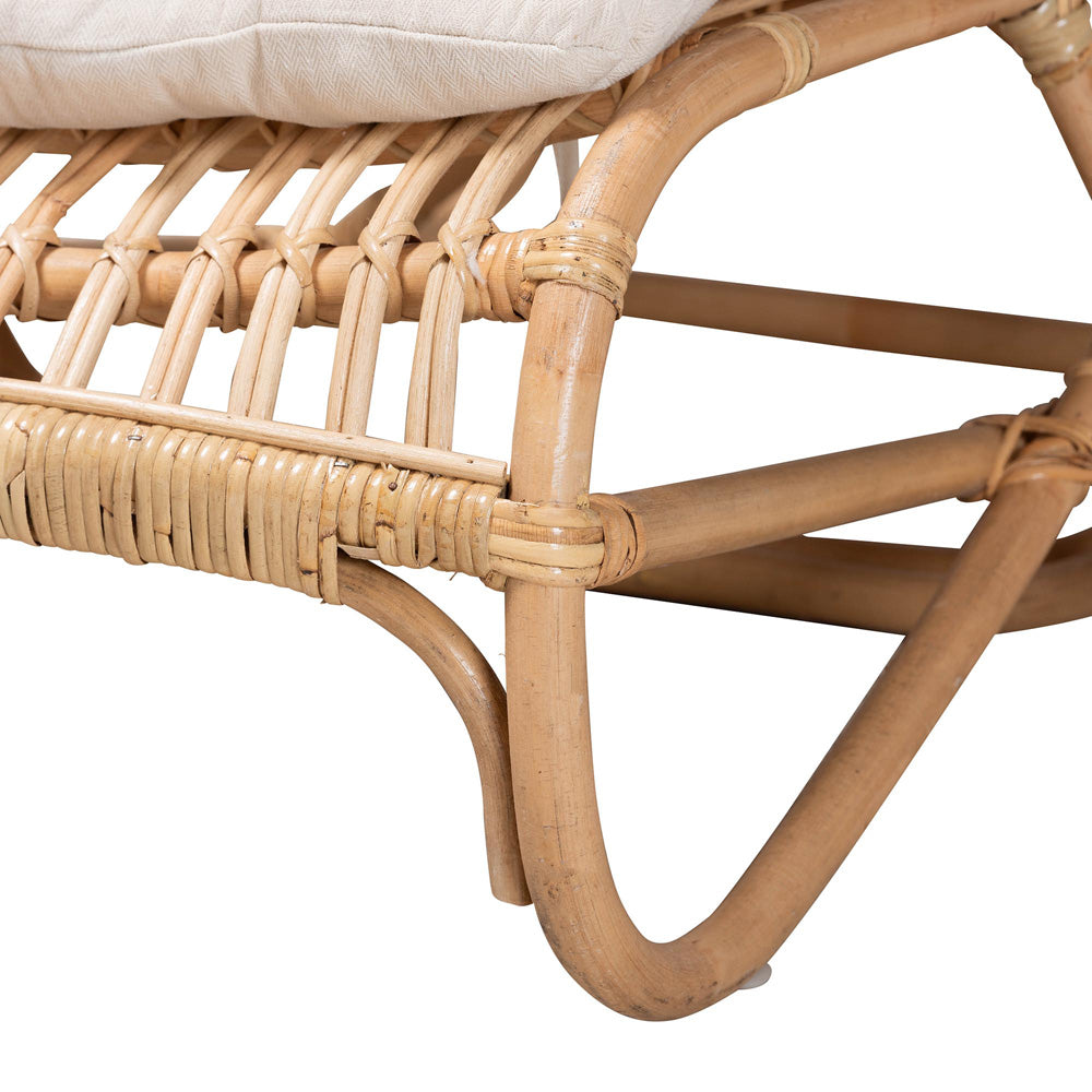 bali & pari - Delara Chaise in White/Natural Brown - DC8029-Rattan-Chaise view 6