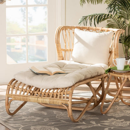 bali & pari - Delara Chaise in White/Natural Brown - DC8029-Rattan-Chaise view 8